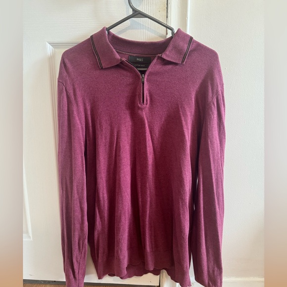 Pinkish Purple Q-Zip Marks and Spencers cotton - Picture 3 of 3